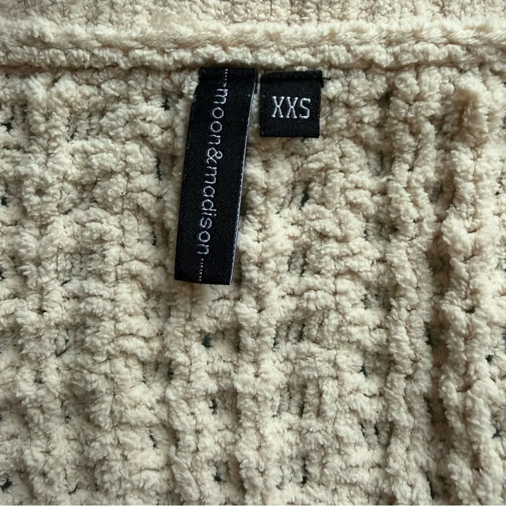 moon & madison Cream Textured Cardigan Size XXS Neutral Minimalist Cozy - Picture 3 of 11